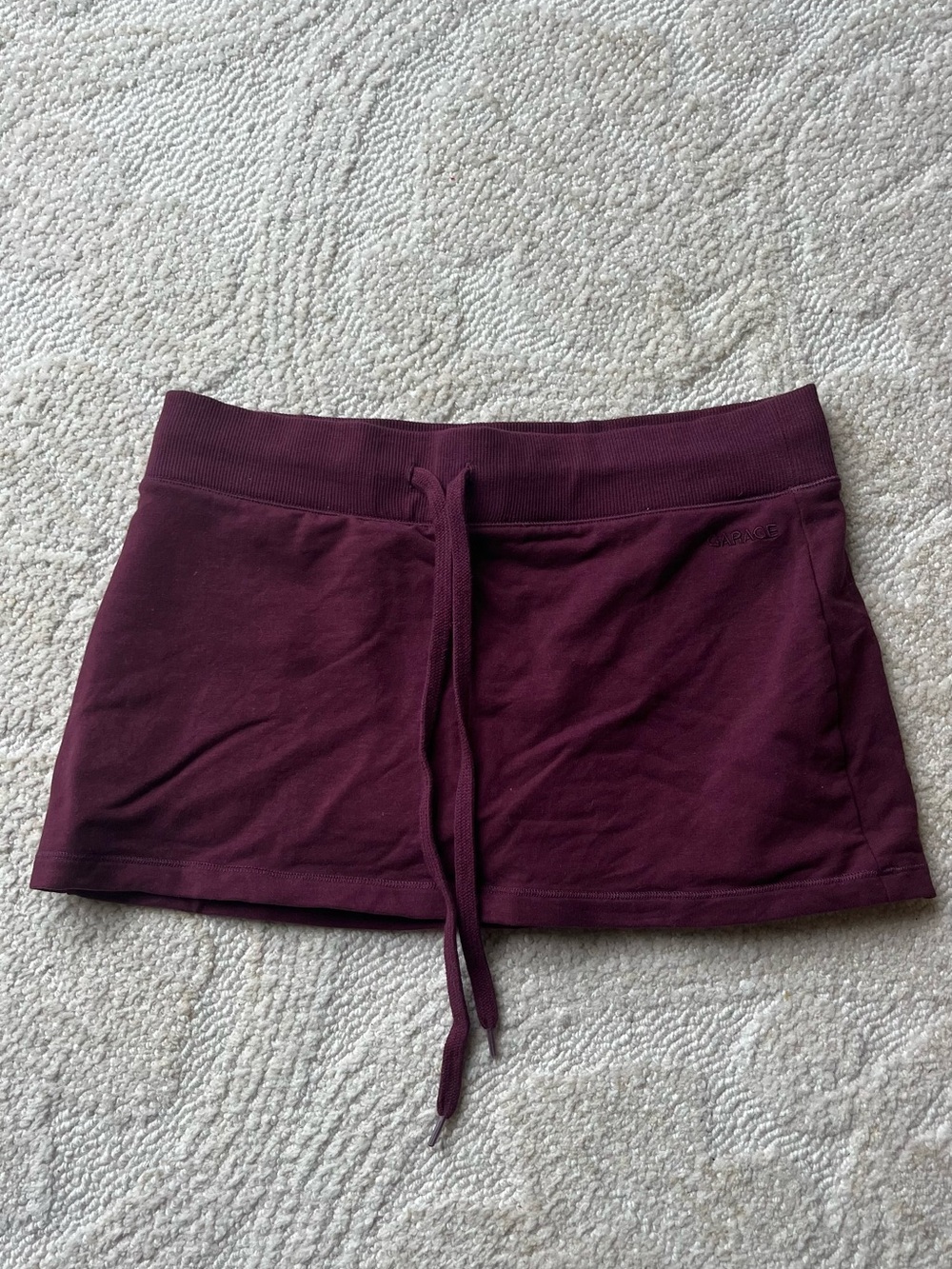 Women's Garage Drawstring Skort in Deep Burgundy